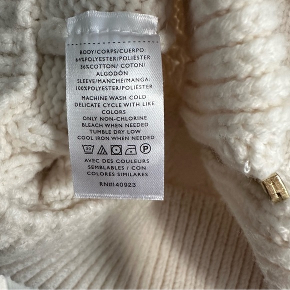 Loft Cable Bomber Sweater Jacket - Picture 4 of 4